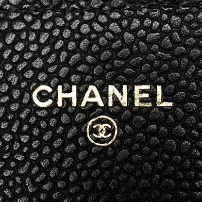 Chanel Caviar Quilted Flap Card Holder Wallet Black 7 of 9