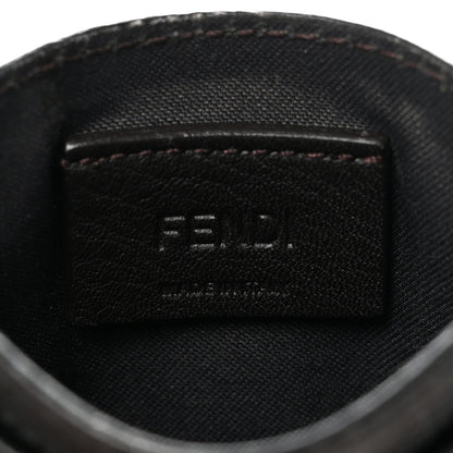Fendi Vitello Cruise Bi-Color FF 1974 Embossed Card Holder Maya Black 6 of 6