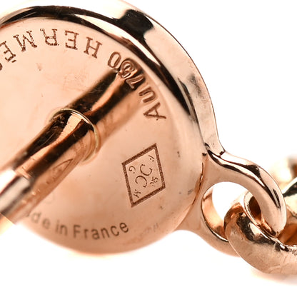Hermes 18K Rose Gold Diamond Gambade Earrings 6 of 7