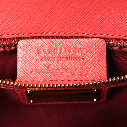 Salvatore Ferragamo Calfskin Vara Bow Chain Flap Crossbody Orange 7 of 10