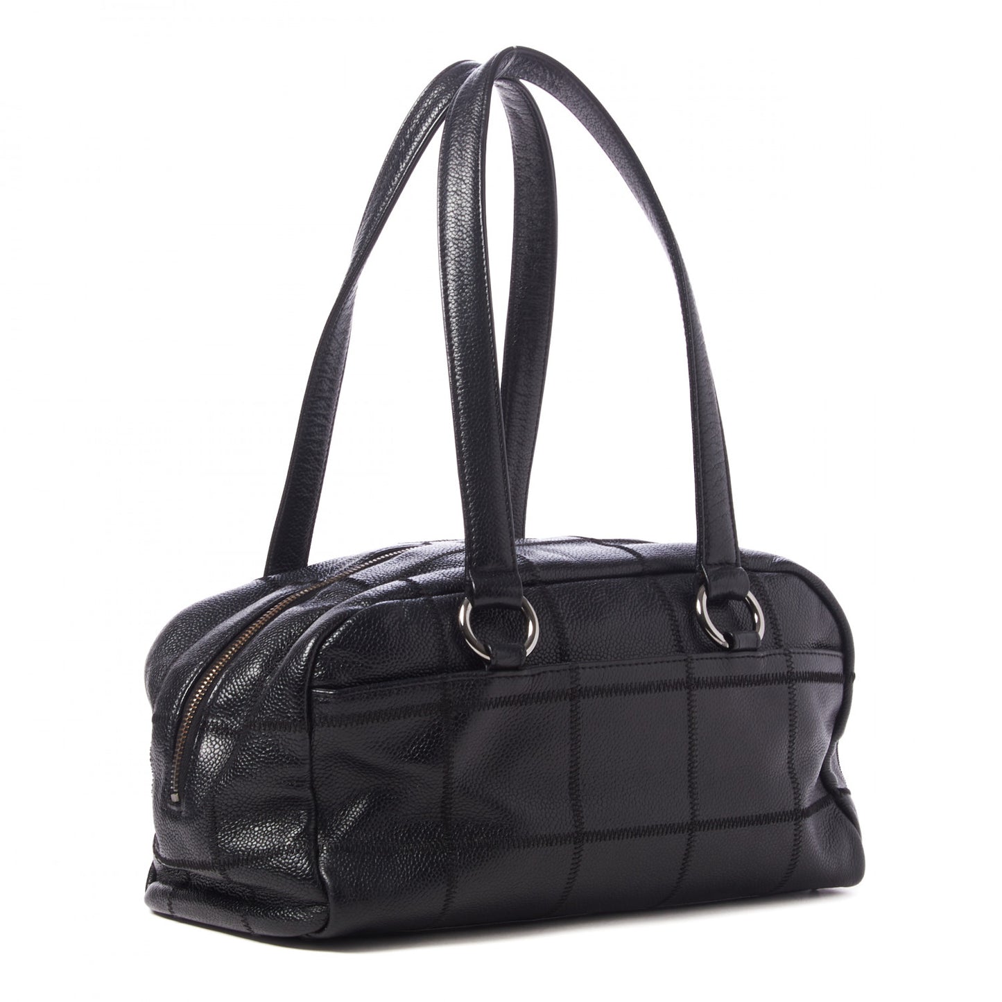 Caviar Square Stitched Tote Black