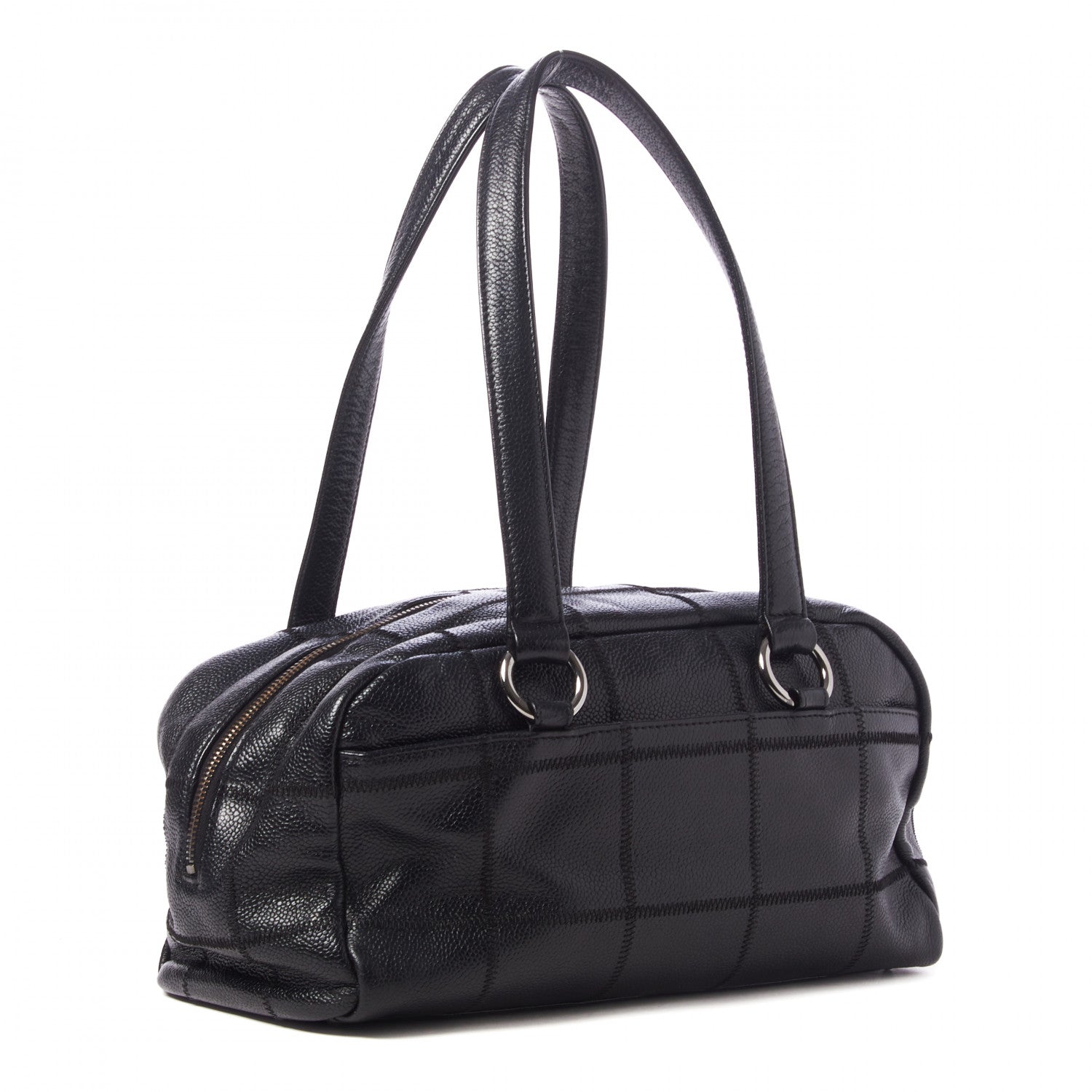 Chanel Caviar Square Stitched Tote Black 2 of 9