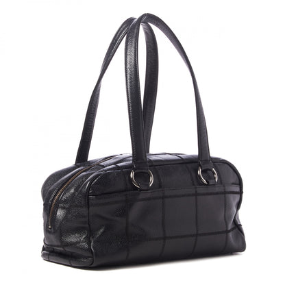 Chanel Caviar Square Stitched Tote Black 2 of 9