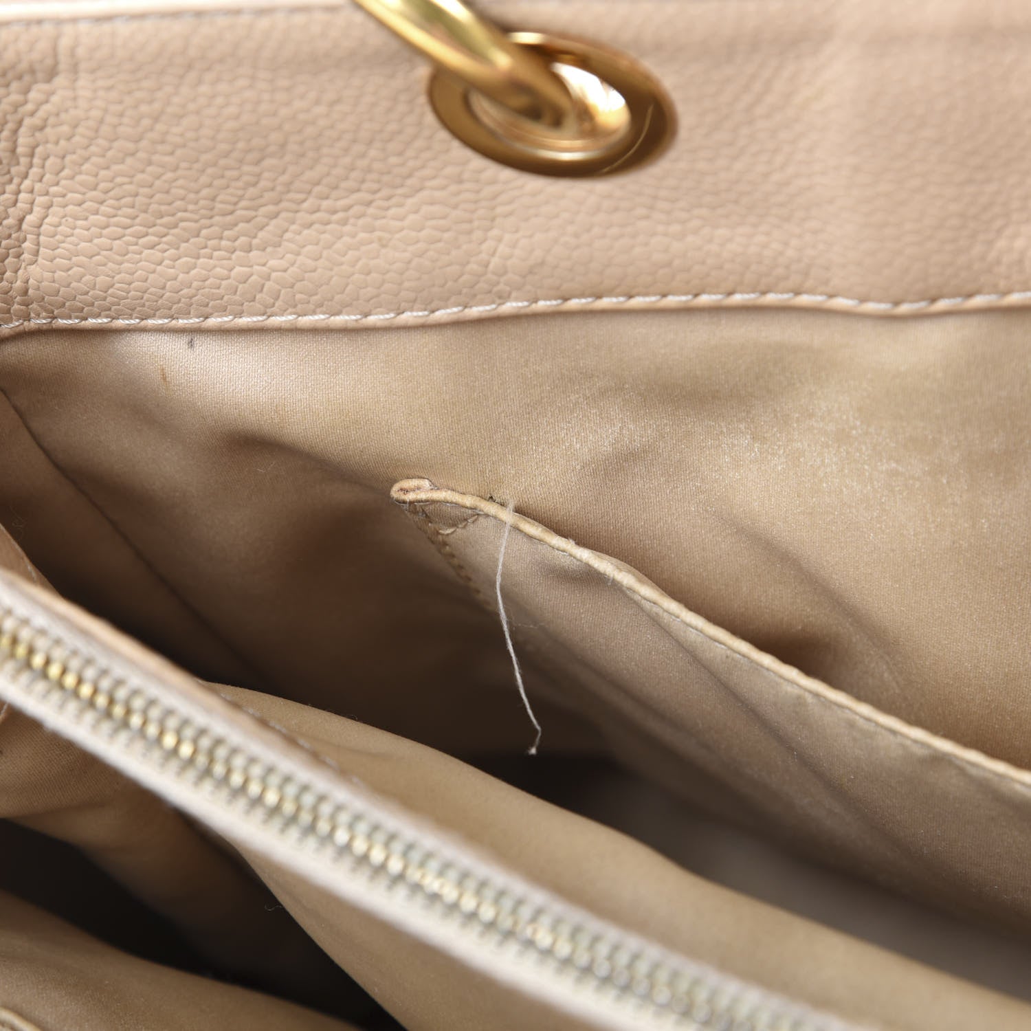 Chanel Caviar Quilted Grand Shopping Tote GST Beige Clair 11 of 14