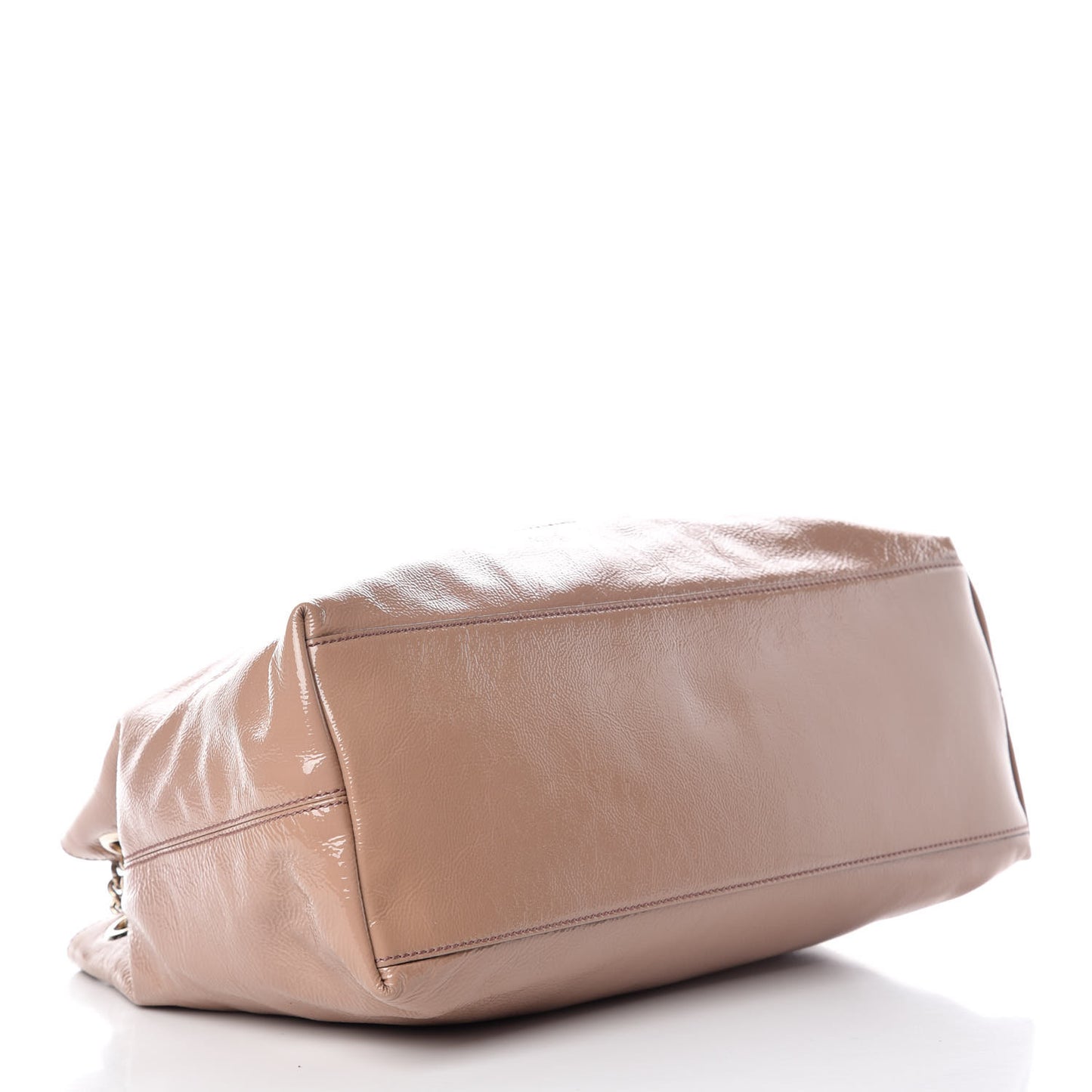 Patent Medium Soho Chain Shoulder Bag Dark Cipria