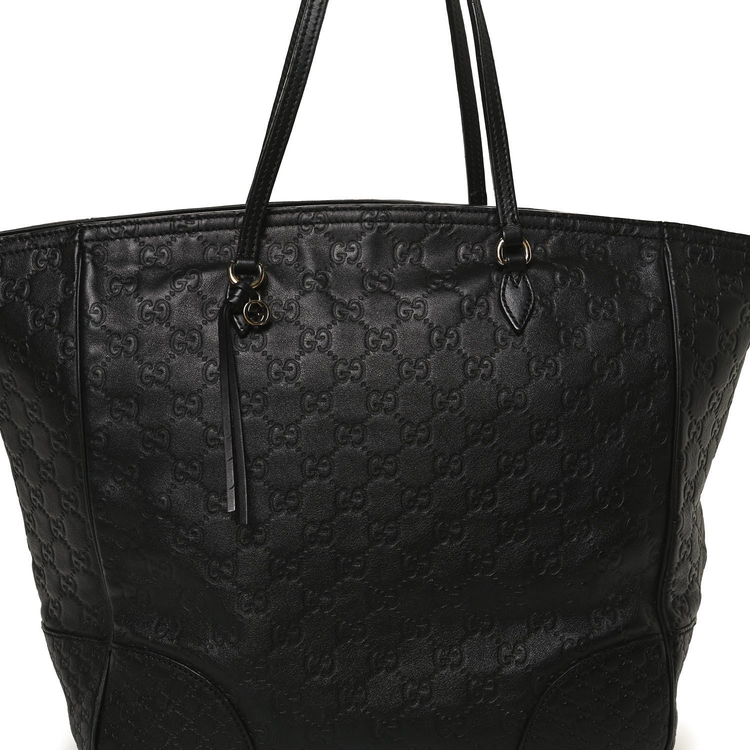 Gucci Guccissima Medium Bree Zippered Tote Black 10 of 14