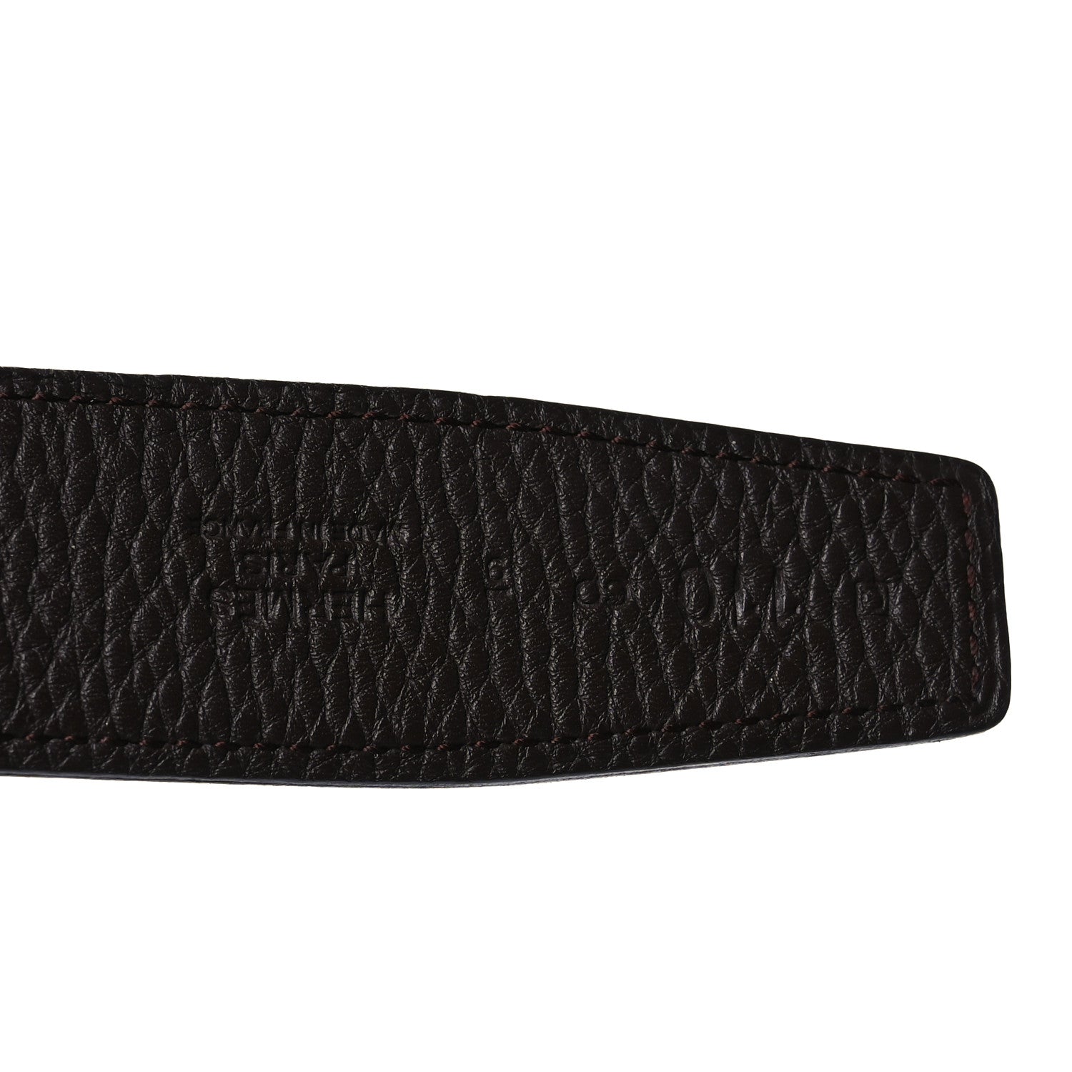 Hermes Box Togo 32mm Idem Belt 110 44 Black Chocolate 3 of 10