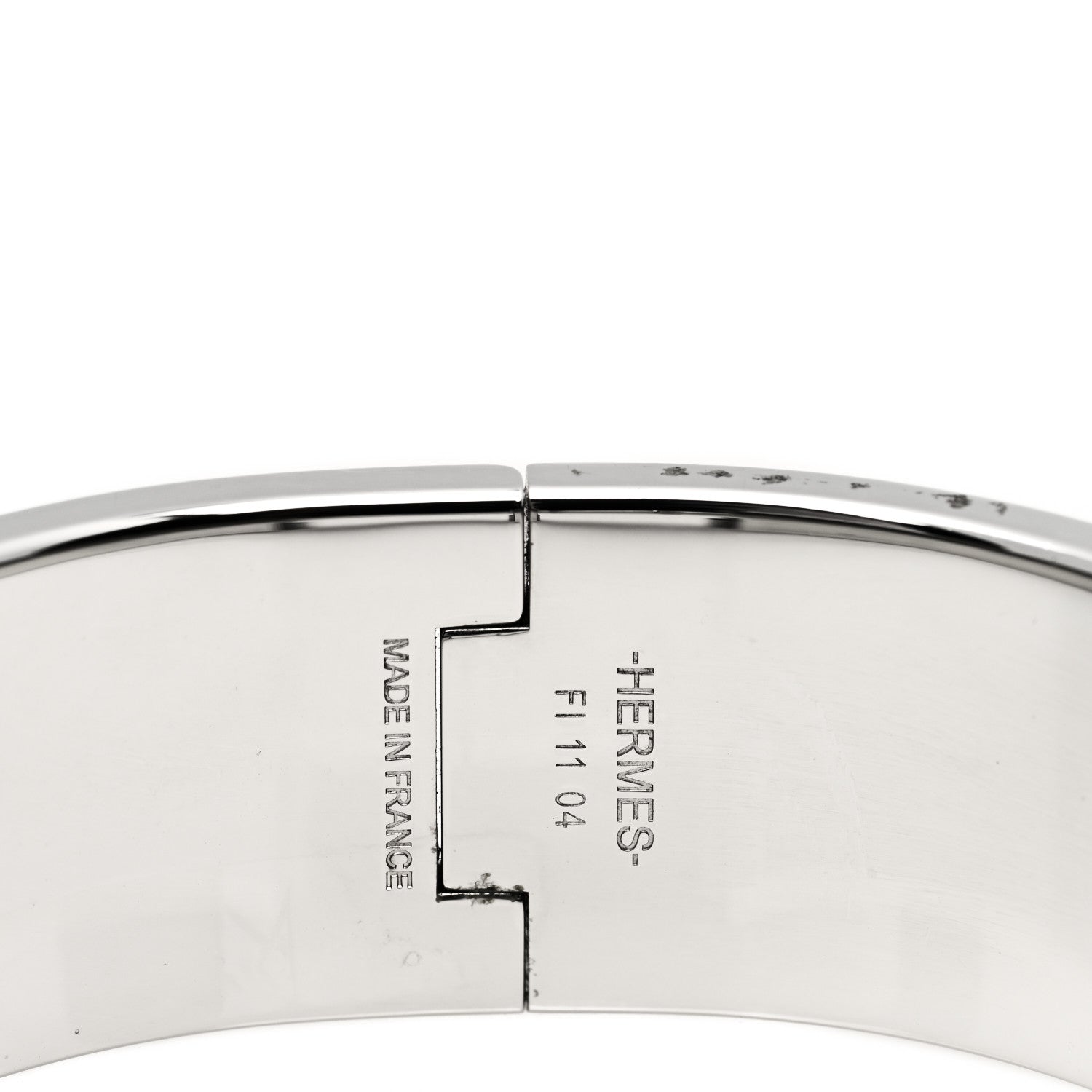 Hermes Enamel Wide Clic Clac H Bracelet PM White 3 of 5