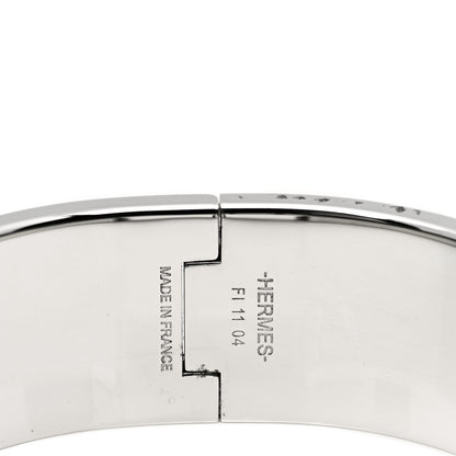 Hermes Enamel Wide Clic Clac H Bracelet PM White 3 of 5