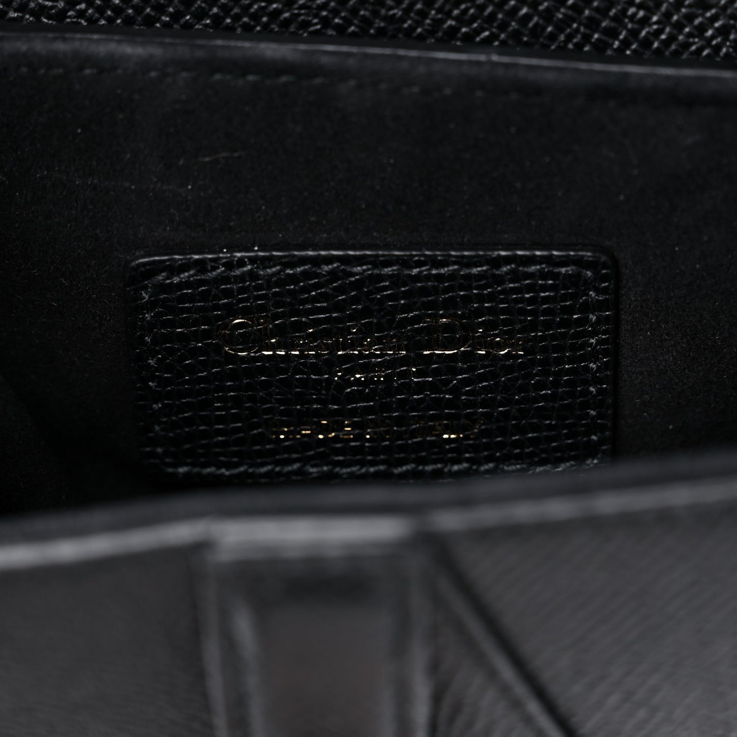 Grained Calfskin Mini Saddle Bag Black