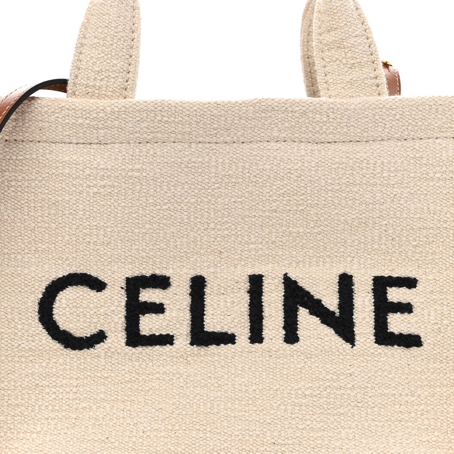 Celine Canvas Small Cabas Thais Ecru Black 9 of 12