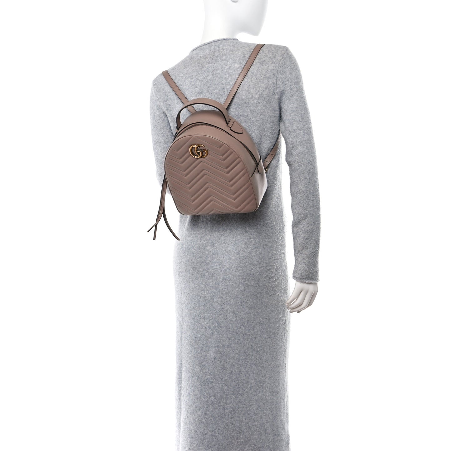 Calfskin Matelasse GG Marmont Backpack Porcelain Rose