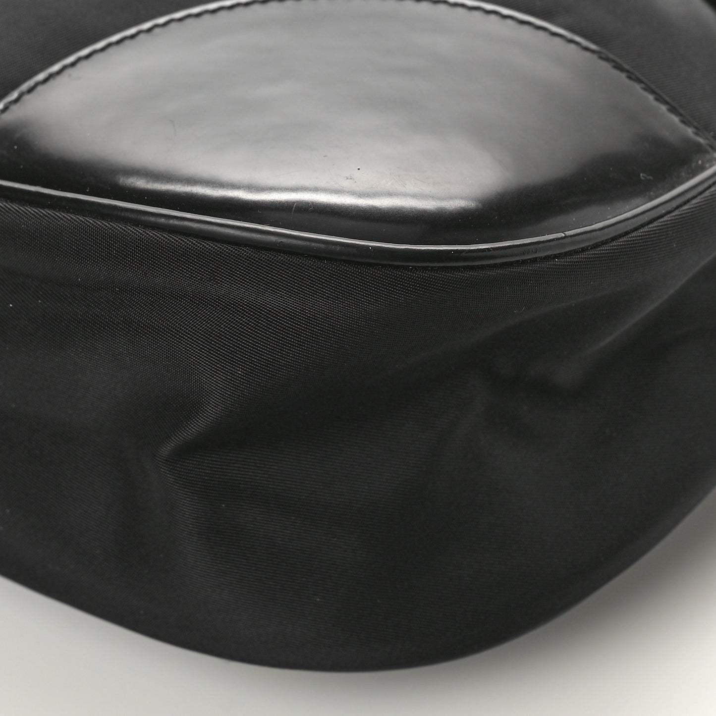 Tessuto Nylon Vitello Hobo Black
