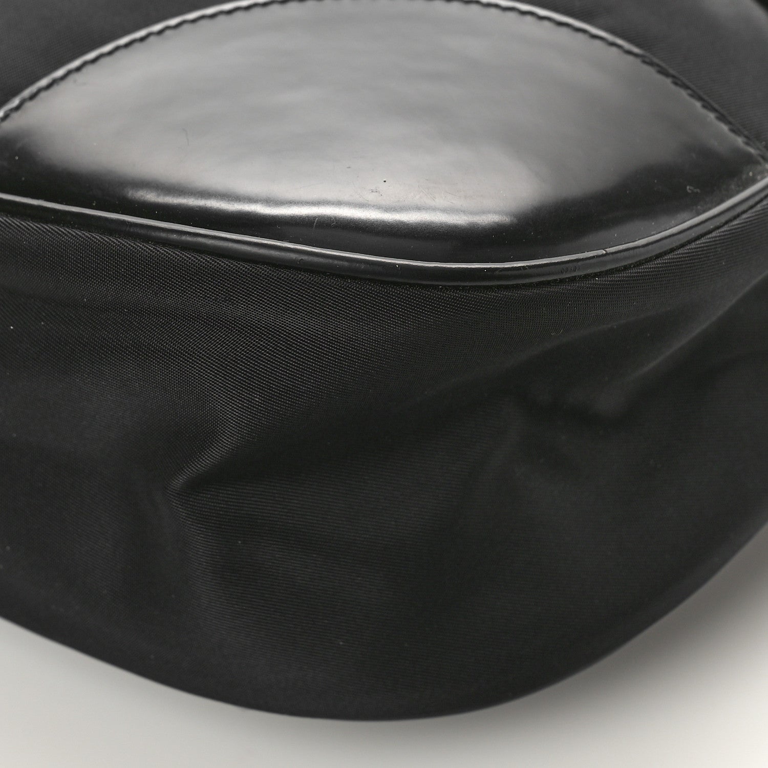 Prada Tessuto Nylon Vitello Hobo Black 8 of 9