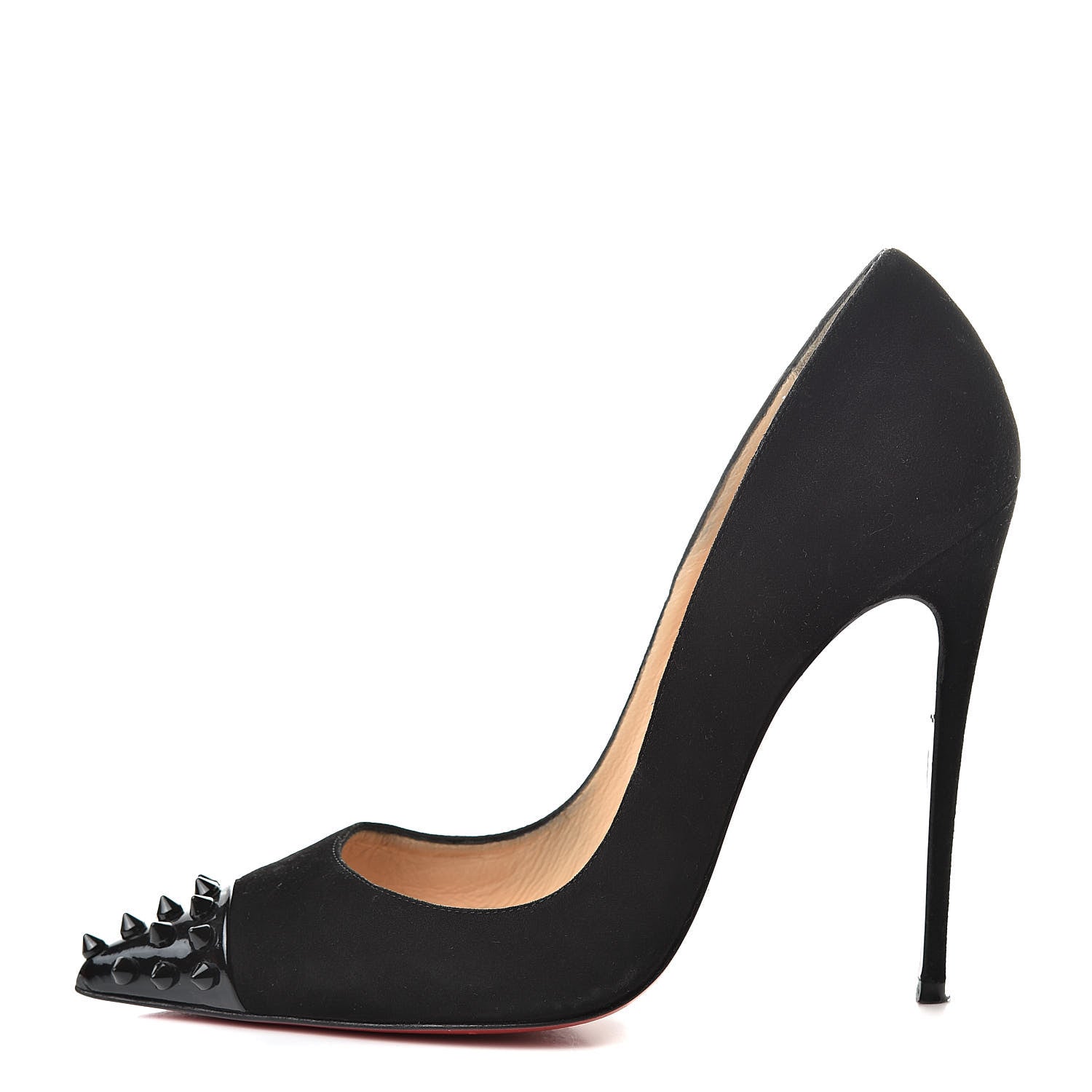Christian Louboutin Suede Patent Geo 120 Pumps 38.5 Black 1 of 15