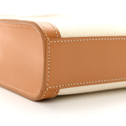 Celine Canvas Calfskin Mini Vertical Cabas Natural Tan 8 of 9
