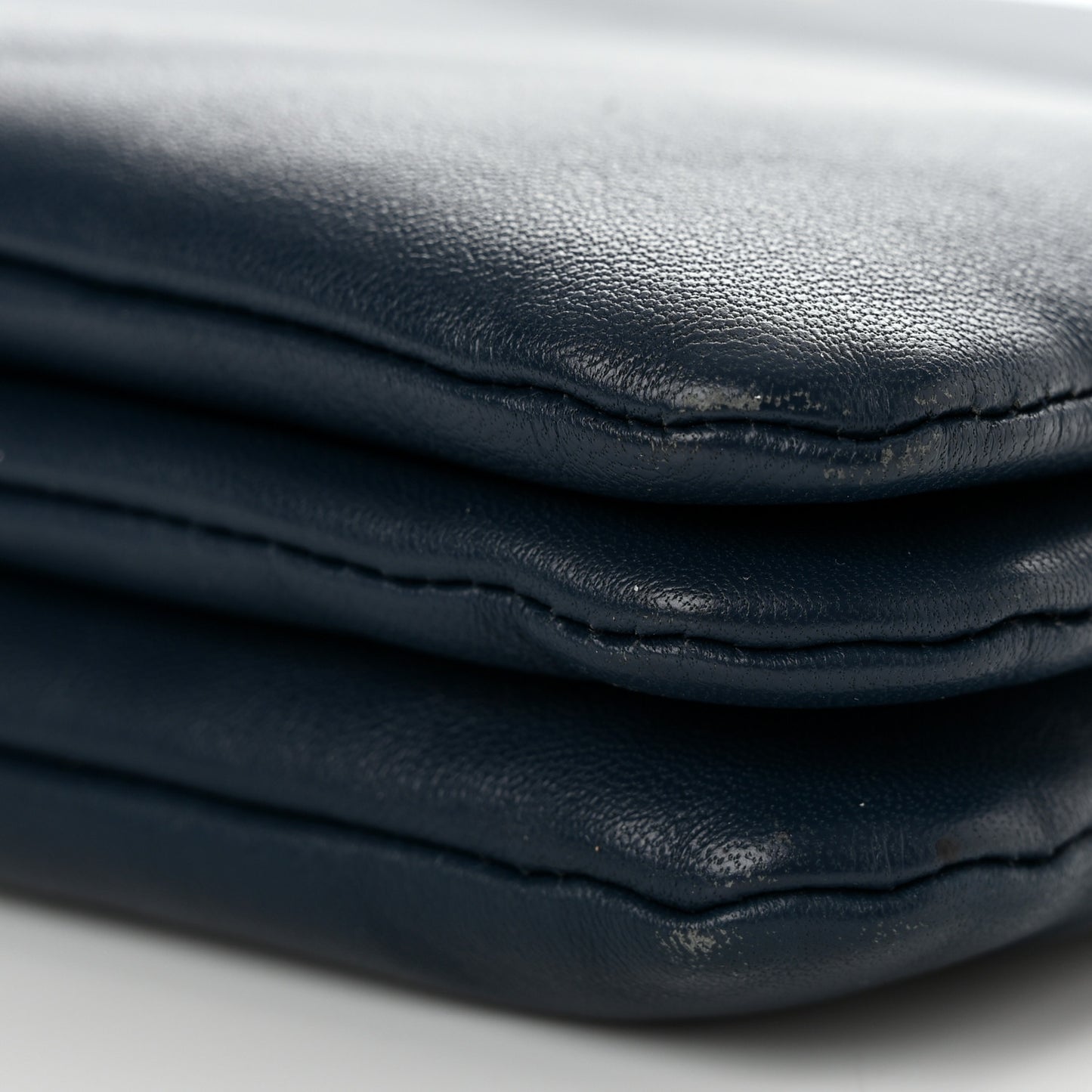 Lambskin Large Trio Crossbody Bag Navy Blue