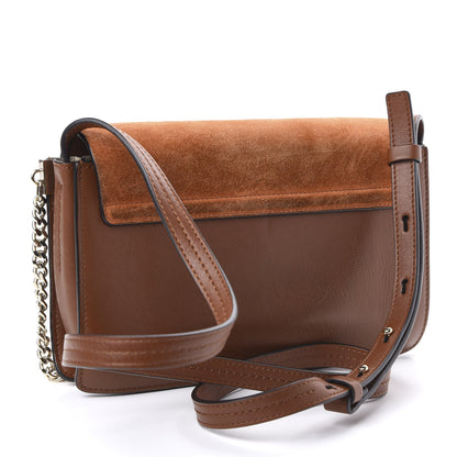 Chloe Suede Calfskin Small Faye Shoulder Bag Tobacco 3 of 11