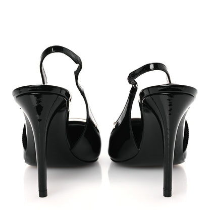 Saint Laurent Vernice Grupy Avenue 95 Slingback Pumps 38 Black 6 of 13
