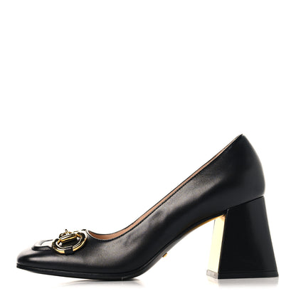 Gucci Malaga Kid Horsebit 75mm Pumps 38 Black 1 of 10