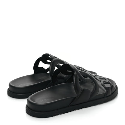 Hermes Nappa Extra Sandals 36 Black 5 of 9