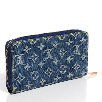 Louis Vuitton Denim Zippy Wallet Blue 3 of 7