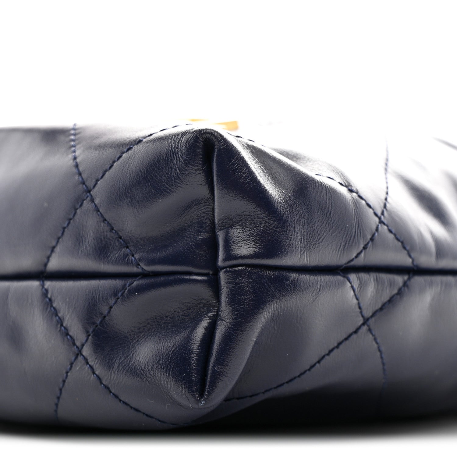 Chanel Shiny Calfskin Quilted Mini Chanel 22 Navy Blue 1830632