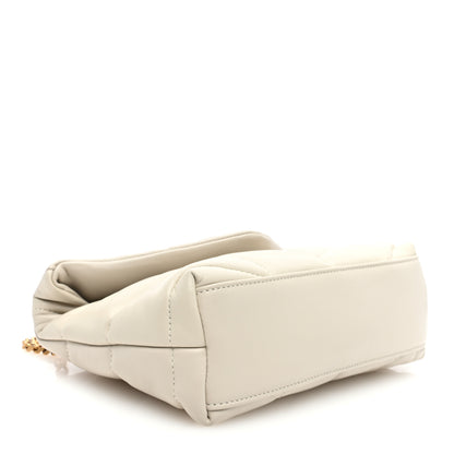 Saint Laurent Lambskin Quilted Toy Loulou Puffer Monogram Chain Satchel Crema Soft 4 of 9