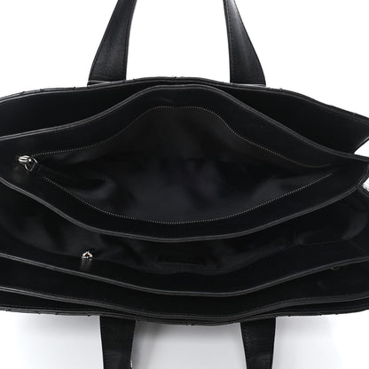 Chanel Lambskin Quilted Large Easy Carry Shopping Tote Black 4 of 5