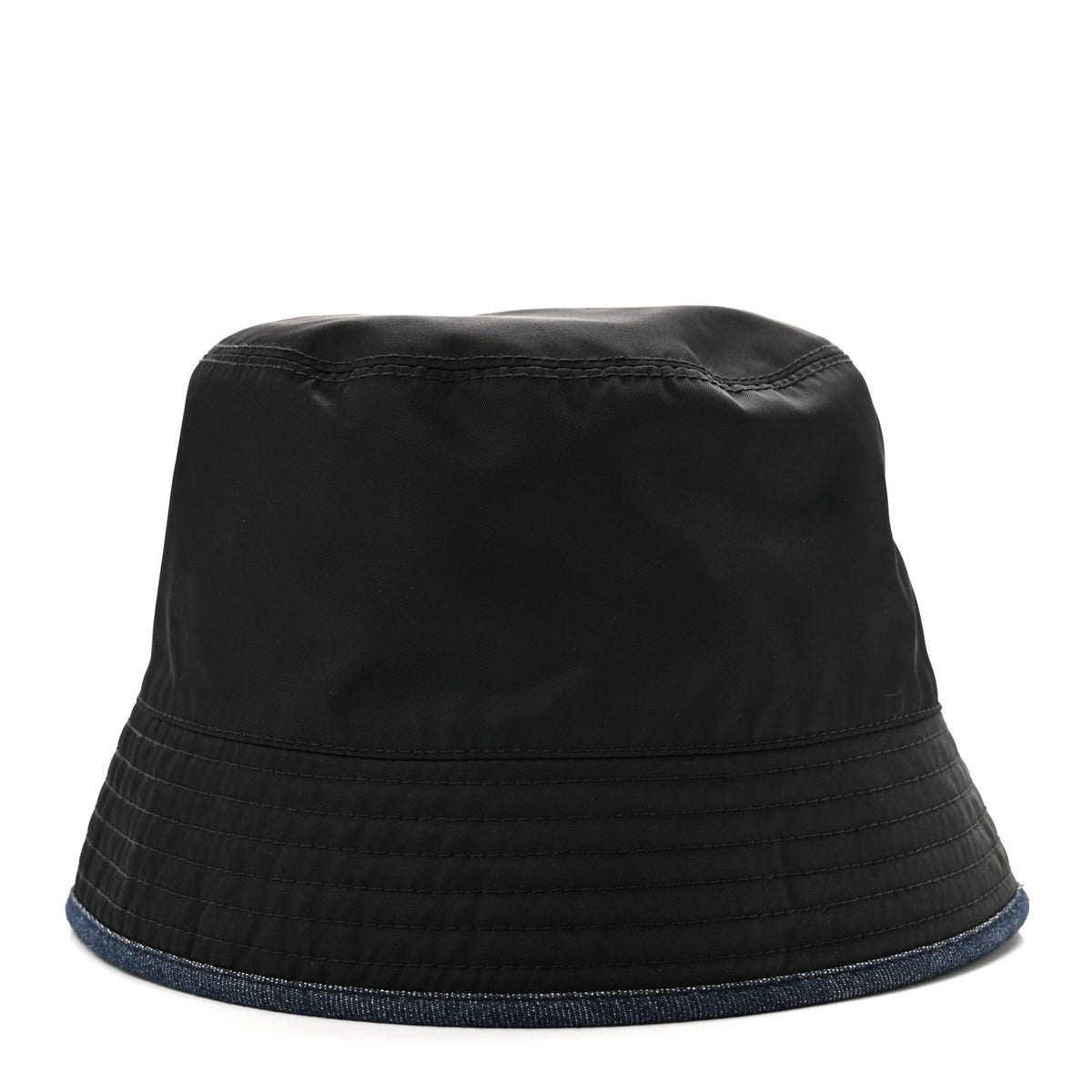 Prada Denim Re-Nylon Reversible M Bucket Hat Blue Black 7 of 11