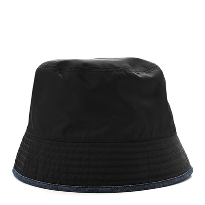 Prada Denim Re-Nylon Reversible M Bucket Hat Blue Black 7 of 11