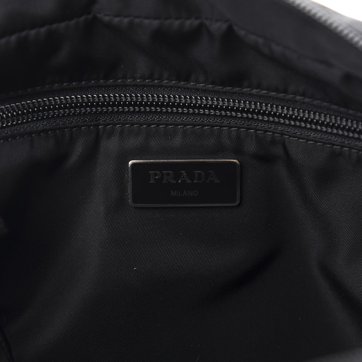 Nylon Tessuto Messenger Bag Black