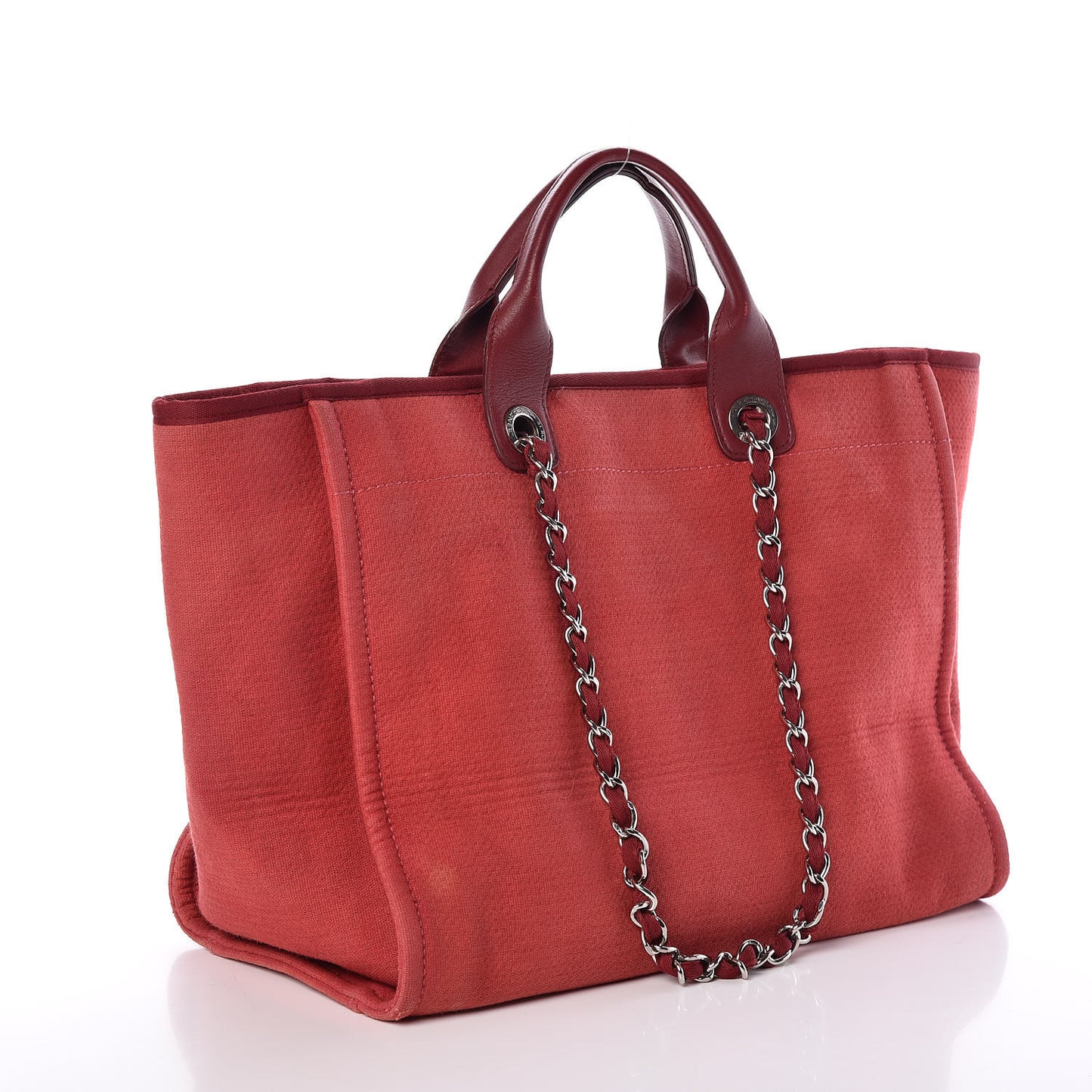 Canvas Large Deauville Tote Red