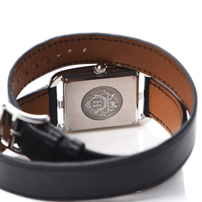 Hermes Stainless Steel Barenia 29mm Cape Cod Double Tour Quartz Watch Noir 4 of 5