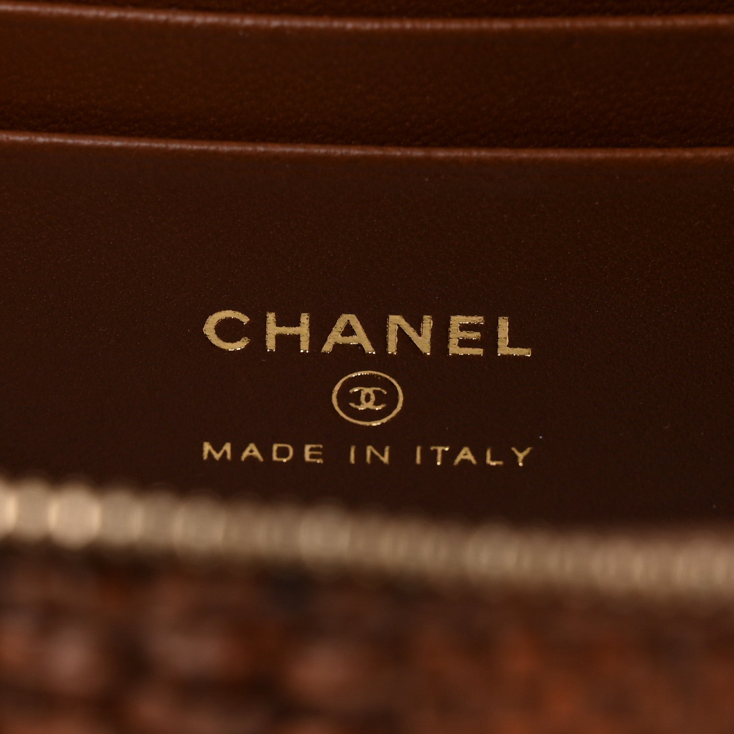 Chanel Braided Raffia Vanity Case With Chain Brown 5 of 10
