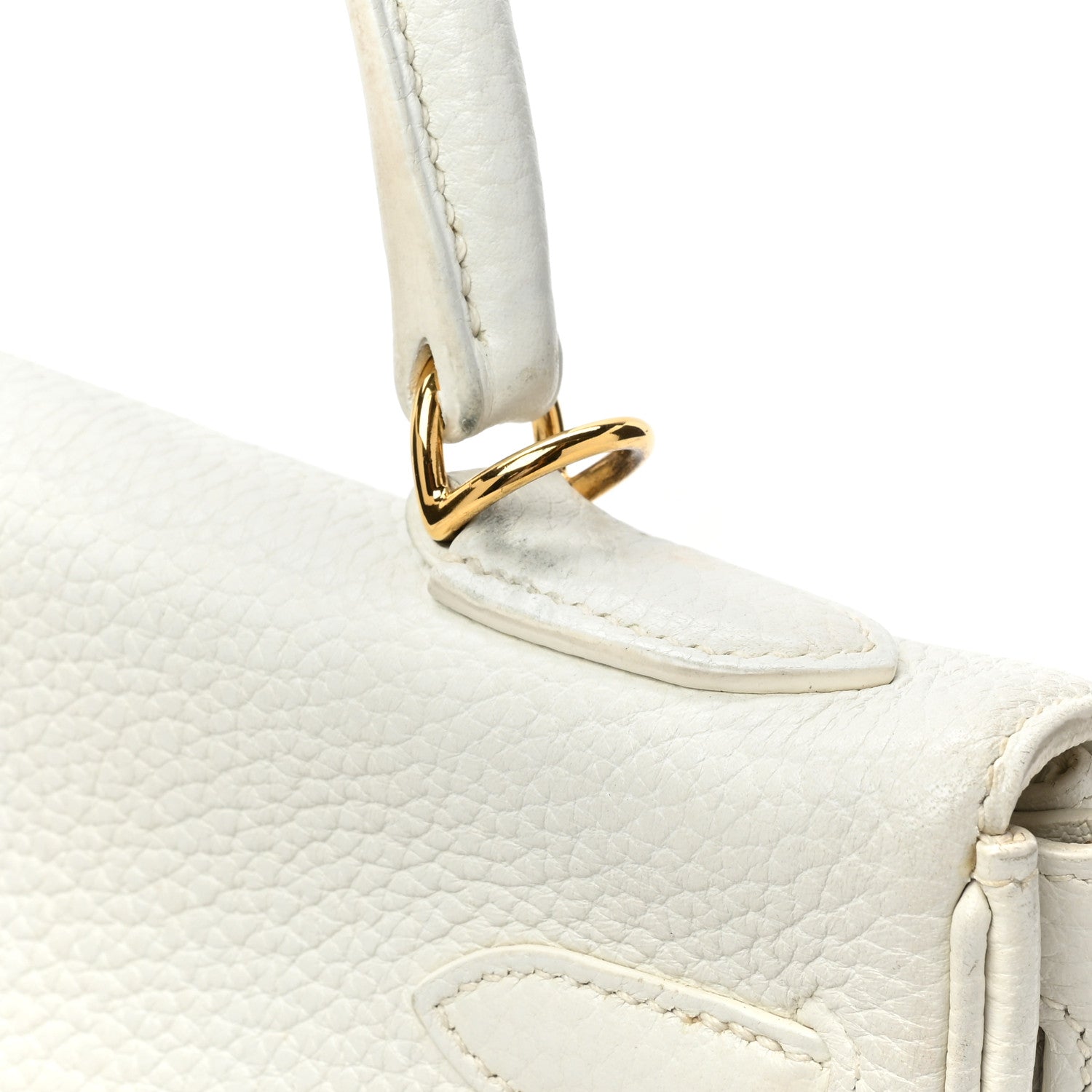 Hermes Taurillon Clemence Kelly Retourne 32 White 18 of 22