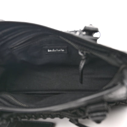 Balenciaga Matte Supple Lambskin Crocodile Embossed Classic Black Hardware Mini City Black 5 of 9