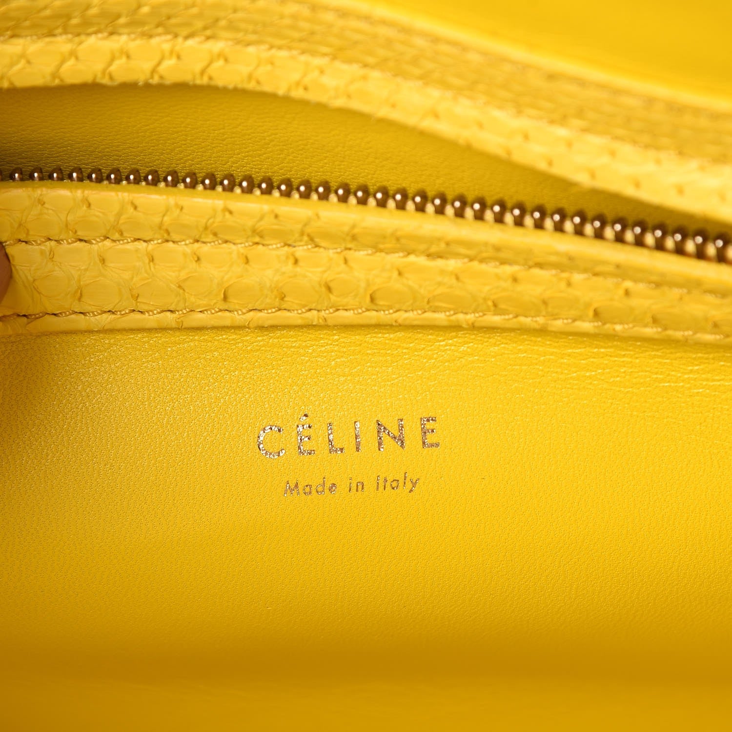 Celine Python Medium Phantom Luggage Yellow 6 of 7