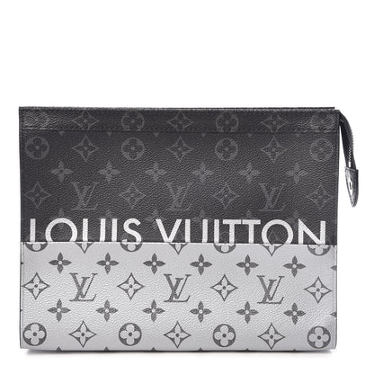 Louis Vuitton Monogram Eclipse Split Pochette Voyage MM 1 of 9