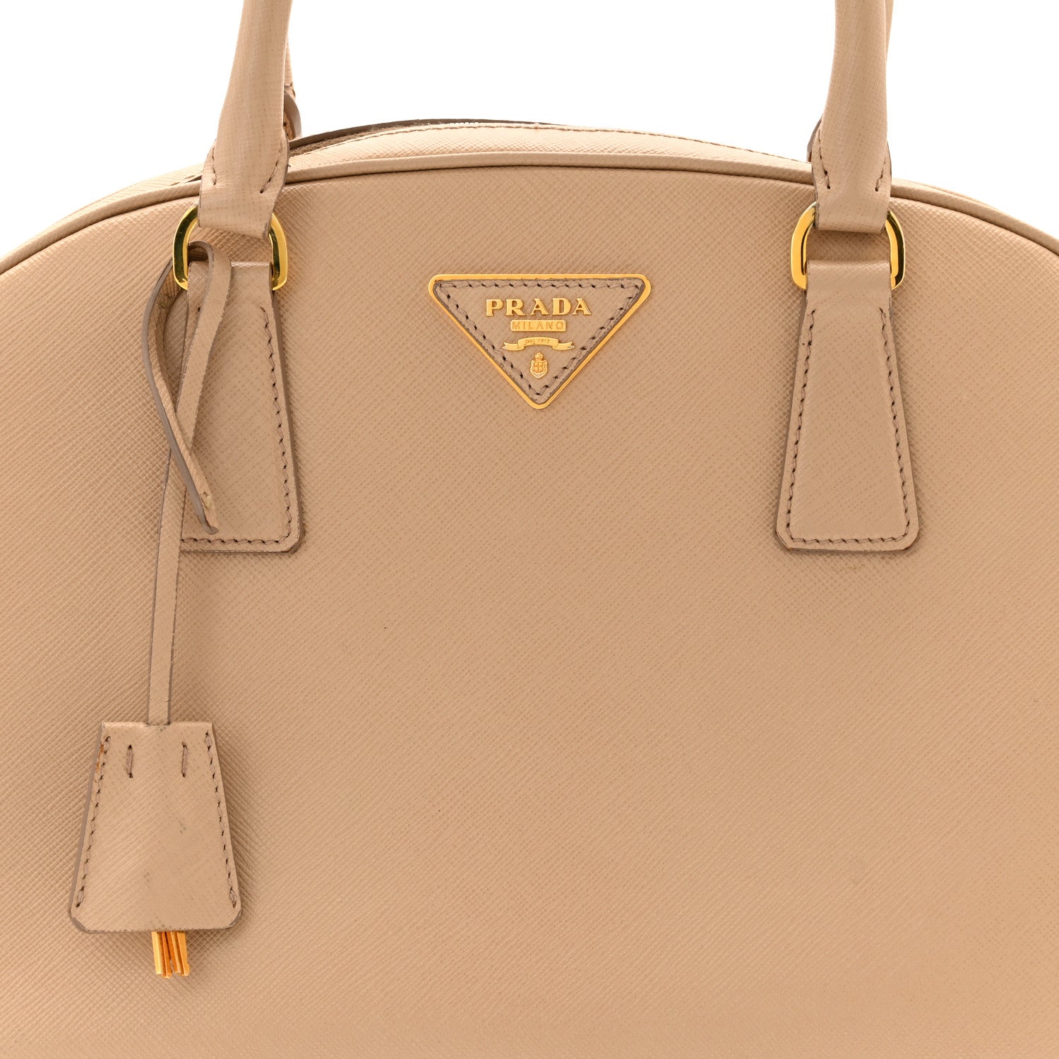 Prada Saffiano Bowling Bag Sabbia 8 of 10