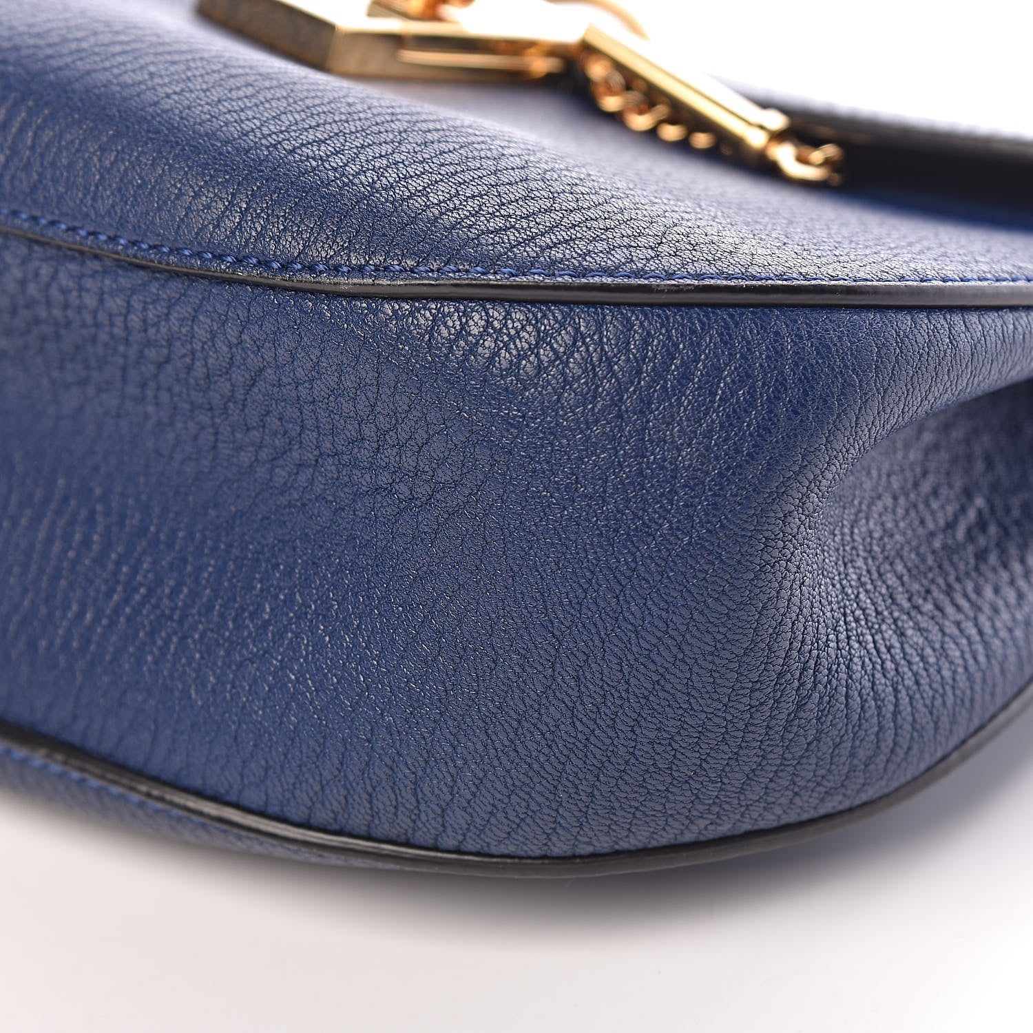 Chloe Grained Lambskin Drew Shoulder Bag Royal Navy 9 of 9