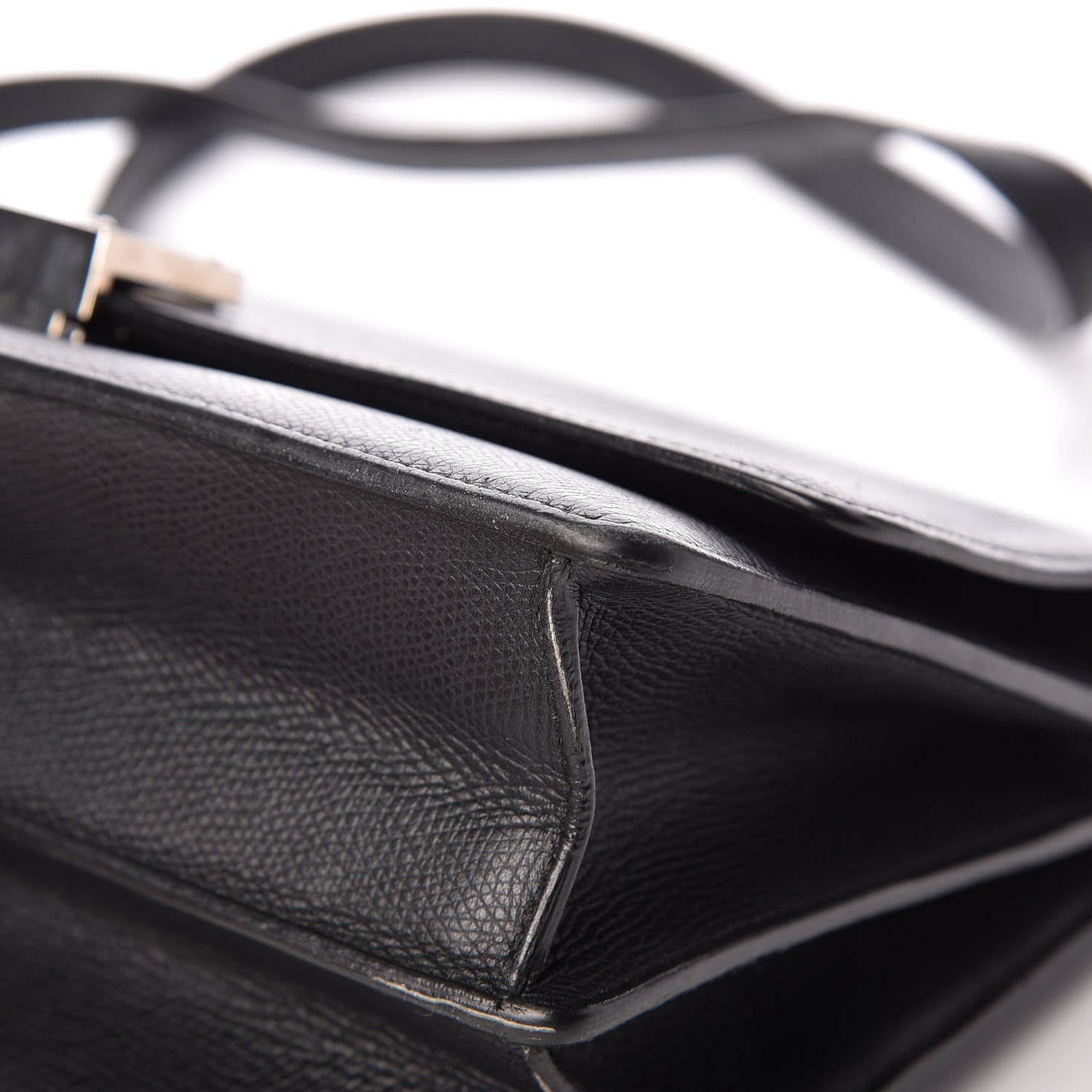 Baby Grained Calfskin Small Case Flap Black