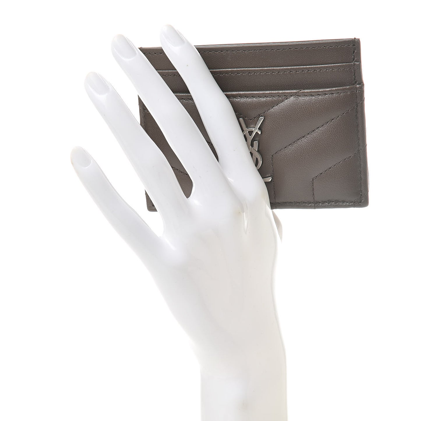 Calfskin Y Quilted Monogram LouLou Credit Card Case Faggio