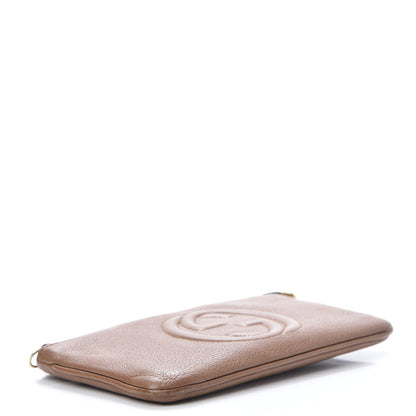 Gucci Pebbled Calfskin Soho Wristlet Camelia 4 of 14
