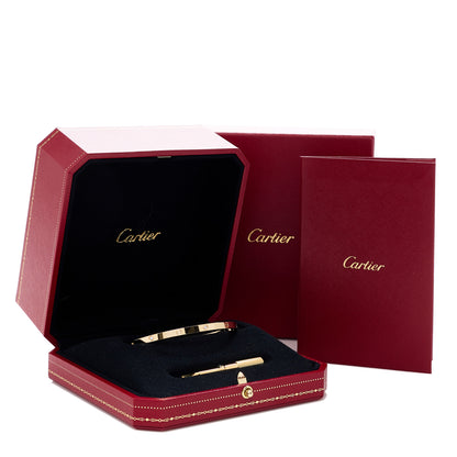 Cartier 18K Yellow Gold 6 Diamond Small LOVE Bracelet 18 4 of 5