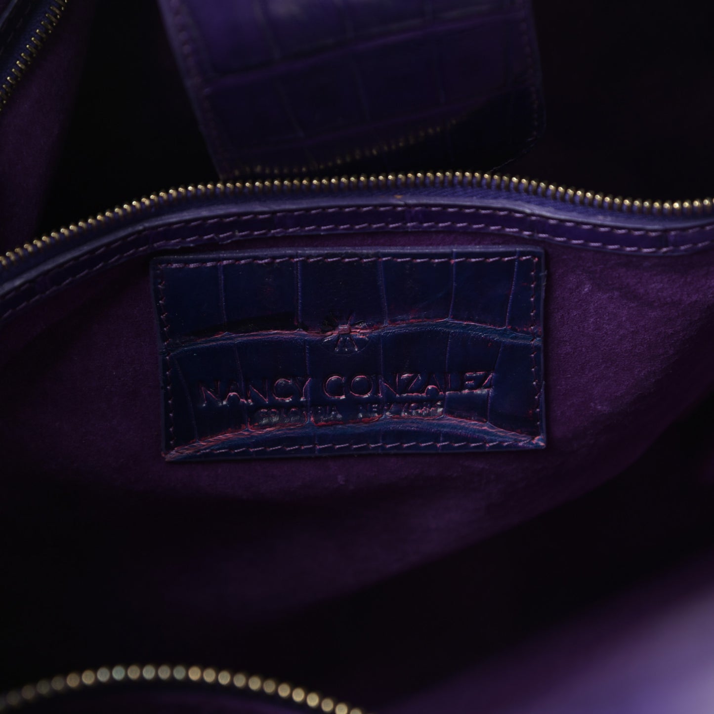 Crocodile Shoulder Bag Bright Purple