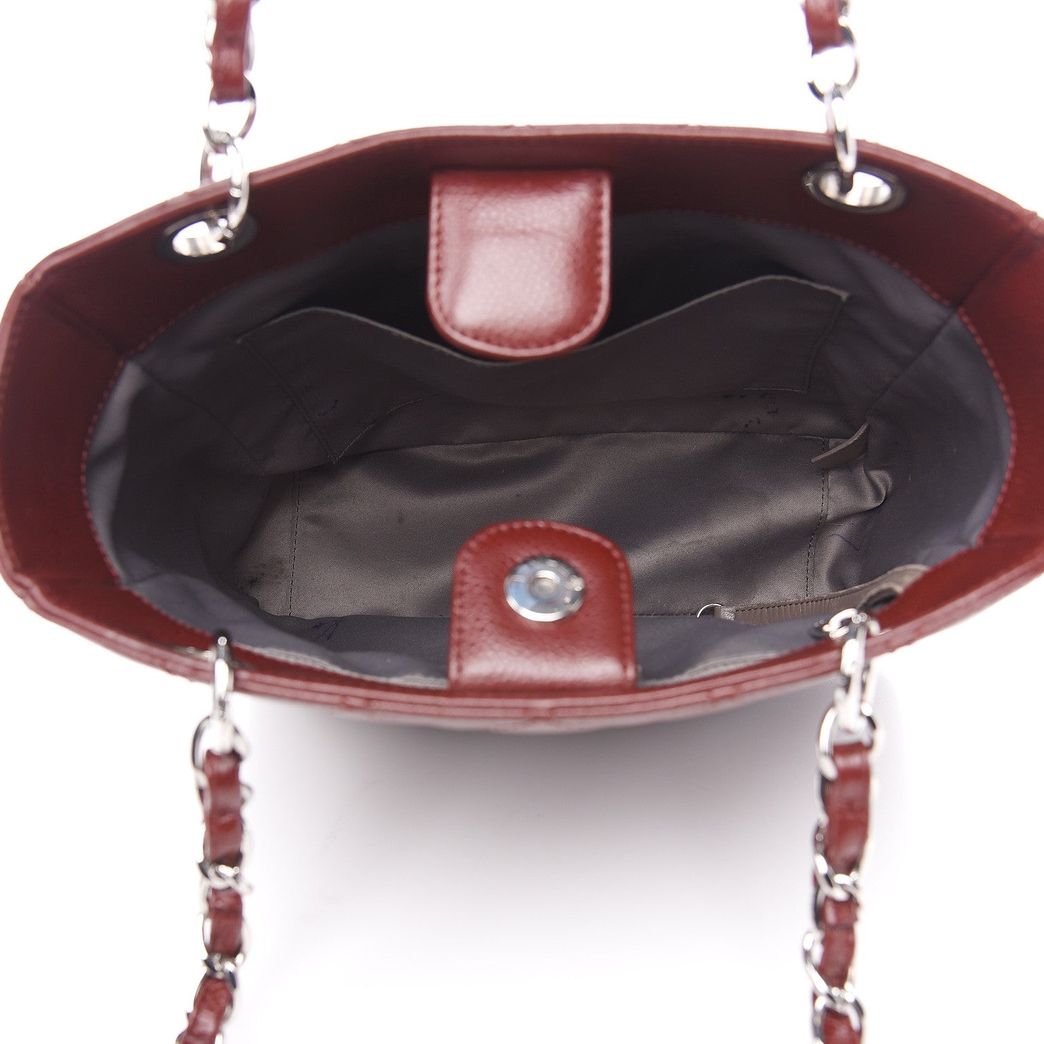 Chanel Caviar Quilted Petit Shopping Tote PST Burgundy 4 of 12