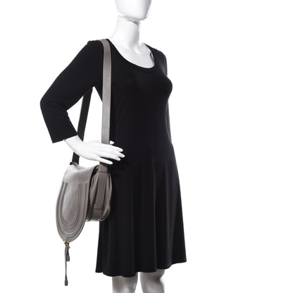 Chloe Calfskin Medium Marcie Round Crossbody Bag Cashmere Grey 2 of 11