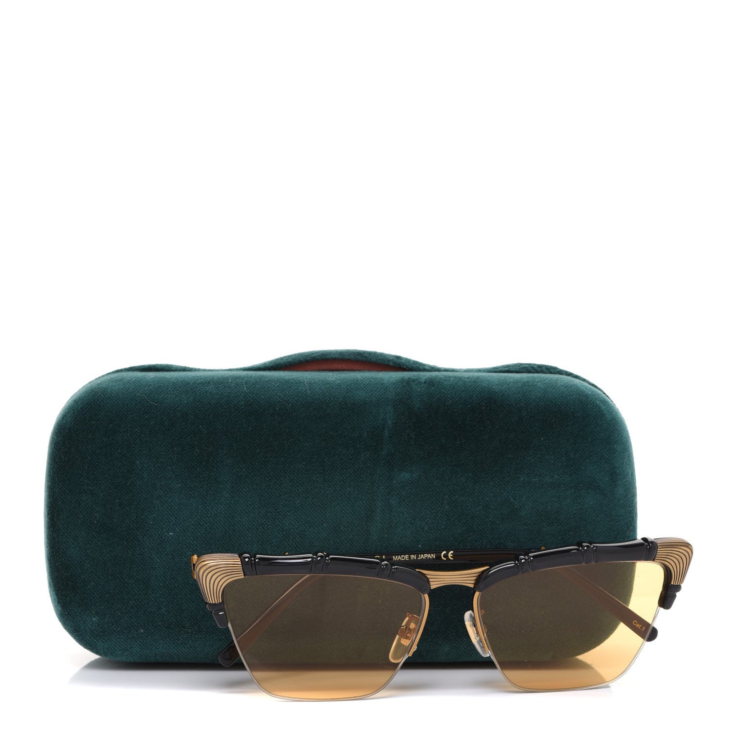 Acetate Metal Bamboo Sunglasses GG660S Black Yellow