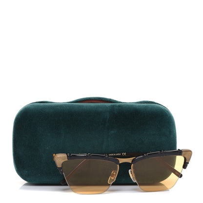 Gucci Acetate Metal Bamboo Sunglasses GG660S Black Yellow 7 of 7